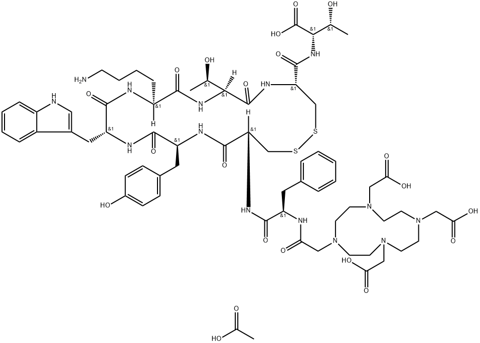 DOTATATE acetate  Structure